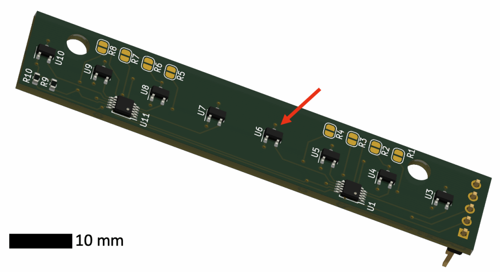 Fig 1. Tubetrode Printed Circuit Board (PCB).